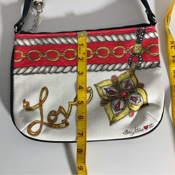 Brighton Love Glitter & Go Crossbody Bag Durable Cloth Material Zipper & Tassel - Picture 14 of 16